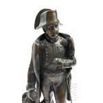 XIX Wiek - Figura Napoleon Bonaparte z Armatą - Brąz