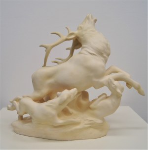 André Lhote, Deer trapped by hunting dogs, 19th/20th century.