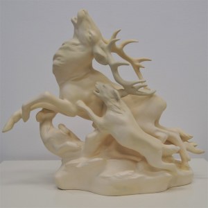 André Lhote, Deer trapped by hunting dogs, 19th/20th century.