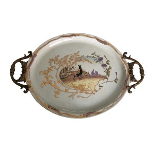 Wong Lee brand porcelain tray, 20th century.