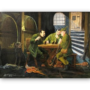 R. Gietraszkiewicz,, Myśliwi przy stole, 2010