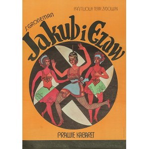 Marian STACHURSKI (1931-1980) – projekt, Plakat do przedstawienia: Jakub i Ezaw. Prawie Kabaret dla Państwowego Teatru Żydowskiego