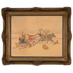Kajetan KOSIŃSKI (1847-1935), Atak wilków