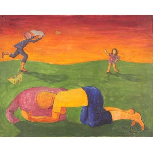 Paweł WRÓBEL (1913-1984), Łapanie motyli (1969)