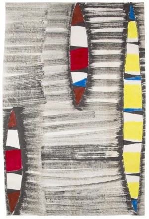Magdalena Abakanowicz (1930 Falenty near Warsaw - 2017 Warsaw), Untitled (Black, Red, Blue and Yellow), circa 1958