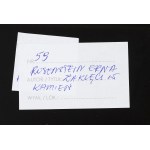 Erna Rosenstein (1913 Lwów - 2004 Warszawa), Zaklenci w kamienie