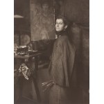 Henri Manuel (1874 Paryż - 1947 Neuilly-sur-Seine), Olga Boznańska przy sztaludze w swojej paryskiej pracowni przy boulevard Montparnasse 49, lata 20. XX w.
