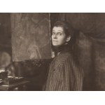 Henri Manuel (1874 Paryż - 1947 Neuilly-sur-Seine), Olga Boznańska przy sztaludze w swojej paryskiej pracowni przy boulevard Montparnasse 49, lata 20. XX w.