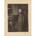 Henri Manuel (1874 Paryż - 1947 Neuilly-sur-Seine), Olga Boznańska przy sztaludze w swojej paryskiej pracowni przy boulevard Montparnasse 49, lata 20. XX w.