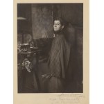 Henri Manuel (1874 Paryż - 1947 Neuilly-sur-Seine), Olga Boznańska przy sztaludze w swojej paryskiej pracowni przy boulevard Montparnasse 49, lata 20. XX w.