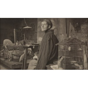 Olga Boznańska w swojej pracowni przy Boulevard Montparnasse 49, lata 30. XX w.