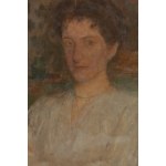 Olga Boznańska (1865 Kraków - 1940 Paryż), Portret kobiety w białej, ok. 1911 bluzce