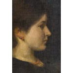 Anna Bilińska-Bohdanowiczowa (1857 Złotopole na Ukrainie - 1893 Złotopole na Ukrainie), Portret brunetki z profilu, 1890