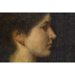Anna Bilińska-Bohdanowiczowa (1857 Złotopole na Ukrainie - 1893 Złotopole na Ukrainie), Portret brunetki z profilu, 1890