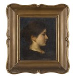 Anna Bilińska-Bohdanowiczowa (1857 Złotopole na Ukrainie - 1893 Złotopole na Ukrainie), Portret brunetki z profilu, 1890