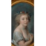Anna Rajecka (1760 Warszawa - 1832 Paryż), Portret damy z wiankiem, koniec XVIII w.