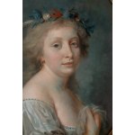 Anna Rajecka (1760 Warszawa - 1832 Paryż), Portret damy z wiankiem, koniec XVIII w.