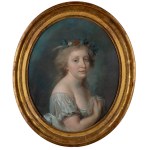 Anna Rajecka (1760 Warszawa - 1832 Paryż), Portret damy z wiankiem, koniec XVIII w.