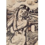 Maria Melania Mutermilch \ Mela Muter (1876 Warszawa - 1967 Paryż), Akt na tle Rodanu (recto) / Akt siedzący (verso)