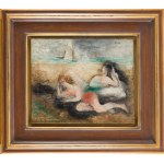 Alicja Halicka (1894 Kraków - 1975 Kraków), Para leżąca na plaży, lata 30. XX w.
