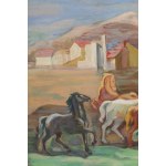 Maria Ewa Łunkiewicz-Rogoyska (1895 Kudryńce na Podolu - 1967 Warszawa), Pejzaż z końmi, 1936