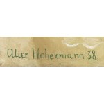 Alicja Hohermann (1902 Warszawa - 1943 Treblinka), Portret dziewczyny z bukietem kwiatów, 1938