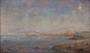 Olga Slomczynska (1881 Vevey - 1941 Paris), Landscape with a bay