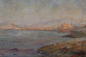 Olga Slomczynska (1881 Vevey - 1941 Paris), Landscape with a bay