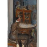 Irena Weissowa (Aneri) (1888 Łódź - 1981 Kraków), Wojciech Weiss malujący w salonie, około 1920