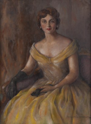 Irena Łuczyńska-Szymanowska (1890 Góra Kalwaria - 1966 Warsaw), Portrait of a woman in a ball gown