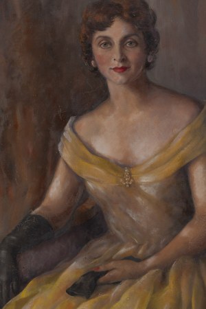 Irena Łuczyńska-Szymanowska (1890 Góra Kalwaria - 1966 Warsaw), Portrait of a woman in a ball gown