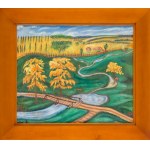 Zofia Schomberg-Szymberska (1884 Warszawa - 1943 Aix-les-Bains), Pejzaż polski, Wierzbiany (Paysage polonais, Wierzbiany)