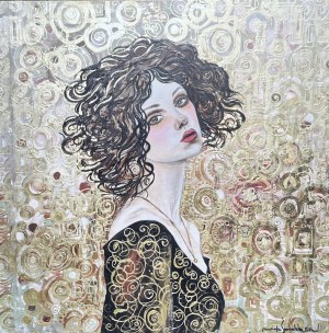 Mariola Swigulska ( 1961), Klimt's Golden Muse, 2025