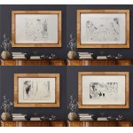 Pablo Picasso (1881-1973), set of 4 lithographs from the series 347, 1977