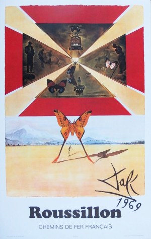 Salvador DALI (1904-1989), Roussillon 1969, from the Suite Papillon Series.