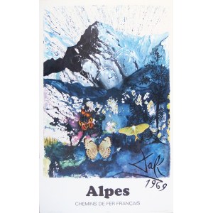 Salvador DALI (1904-1989), Alpes 1969, z Serii Suite Papillon