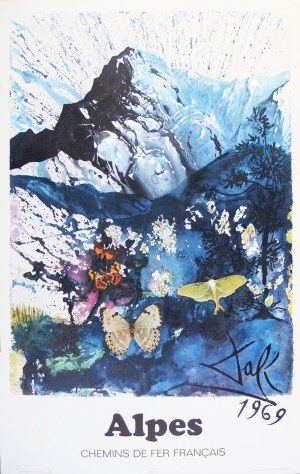 Salvador DALI (1904-1989), Alpes 1969, from the Suite Papillon Series.