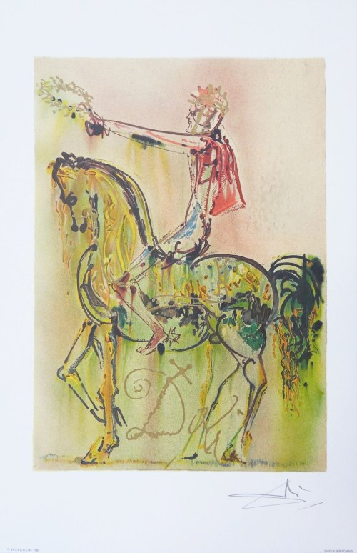 Salvador DALI (1904-1989), Le Chevalier Romain (Kawalerzysta rzymski) z cyklu: Les Chevaux de Dali (Dalinian Horses), 1983