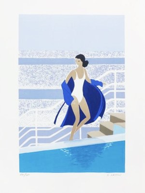 Serge LASSUS (b.1933), Beach in Saint Malo,1982