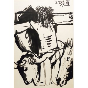 Pablo Picasso (1881 - 1973), Crucifixion'', z cyklu Toros y Toreros (Byki i toreadorzy), 1961