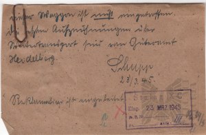 WWII Note From Stalag IX C - March 1945