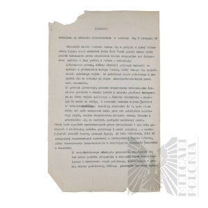 III RP - Dokument Rezolucja Żądania do Koła Polskiego