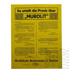German Empire - Advertising Flyer ,,Murolite