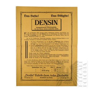 Germany - Advertising Leaflet of Densin Concentrated Mortar Additive, Densin Factory of Chemical and Technical Products (