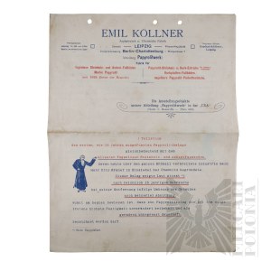 Germany - Advertising flyer for Emil Kollner Asphaltwerk and Chemical Factory (