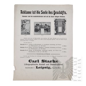 Germany - Advertising Leaflet of the Carl Starke Company of Leipzig (Leipzig) 