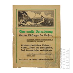 Germany - Advertising Brochure of the Amalgol Agent by Jahriss & Hoenig, Reflection on the Effects of Water on Building Materials (
