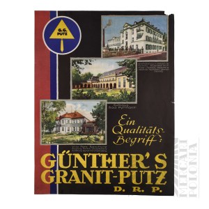 Germany Advertising Flyer Guenther's Granite Plaster (