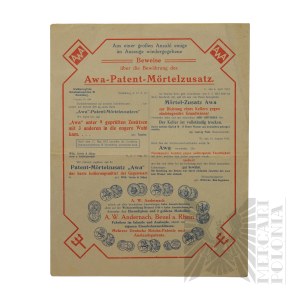 Germany- Advertising Flyer Building Materials A.W. Andernach Beuel Over the Rhine (Beuel a. Rhein)