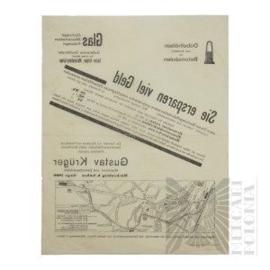 Germany - Advertising Flyer Gustav Krueger Komory-Gubin (Mueckenberg-Guben)